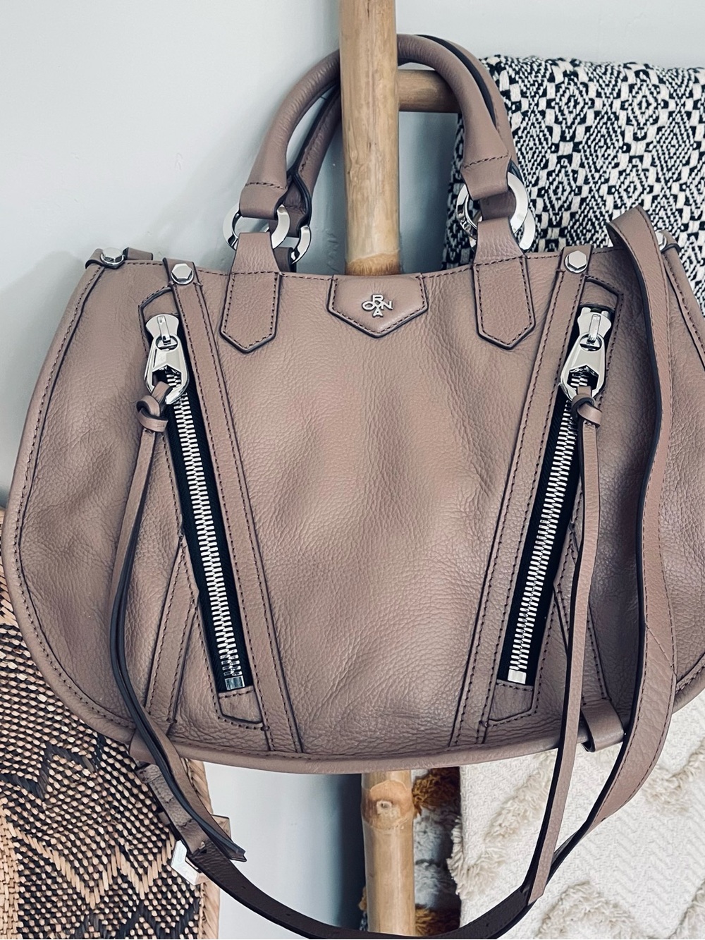 orYANY Cassandra Pebble Satchel Bag Taupe